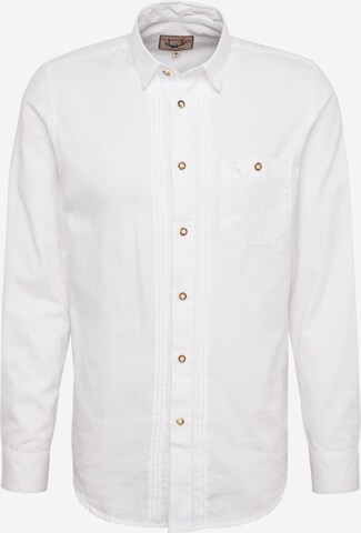 STOCKERPOINT Regular fit Klederdracht overhemd 'Mika2' in Wit: voorkant