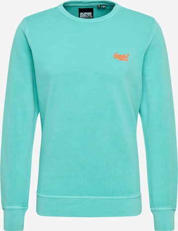 Superdry Regular fit Sweatshirt in Groen: voorkant