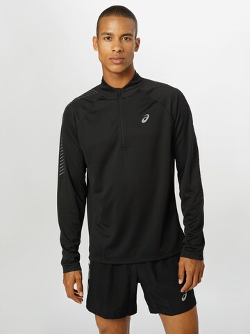 Coupe regular Sweat de sport ASICS en noir : devant