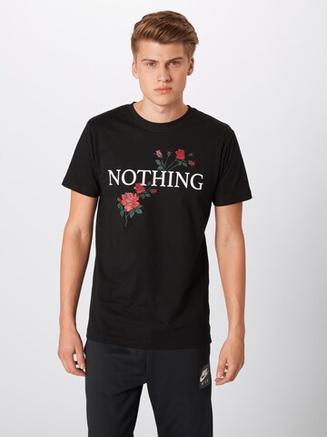 Mister Tee Tričko 'Nothing Rose' – černá: přední strana