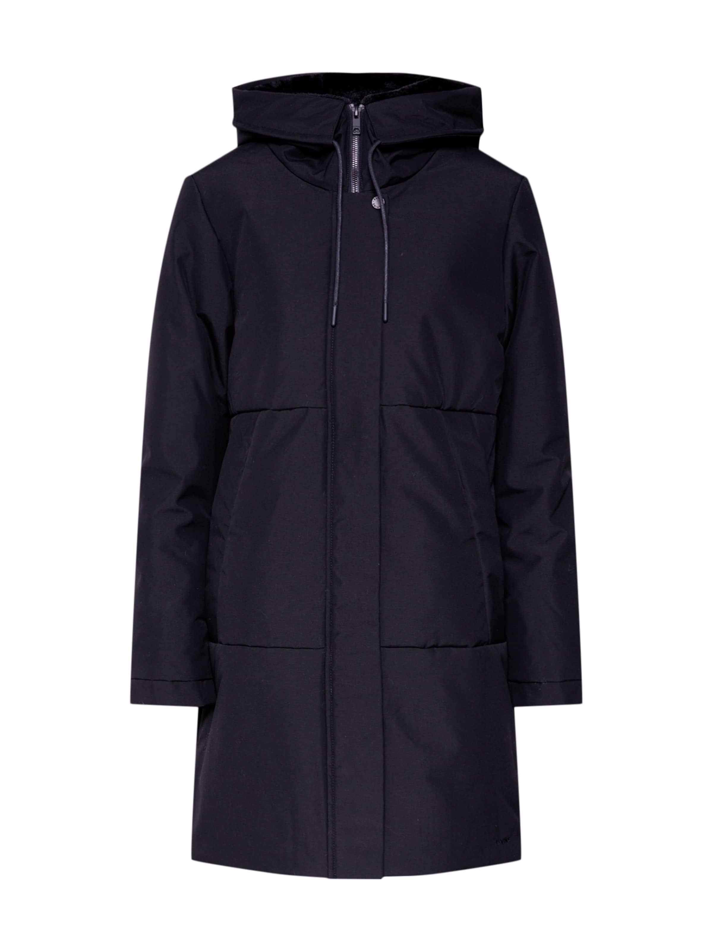 Parka d’hiver 'Tiril' elvine en noir : devant