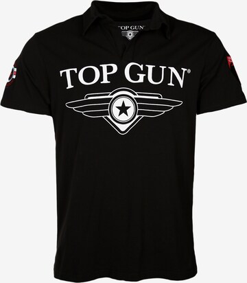 TOP GUN Shirt ' Moon ' in Zwart: voorkant