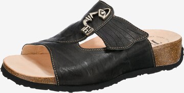 THINK! Mules 'Mizzi' in Black: front