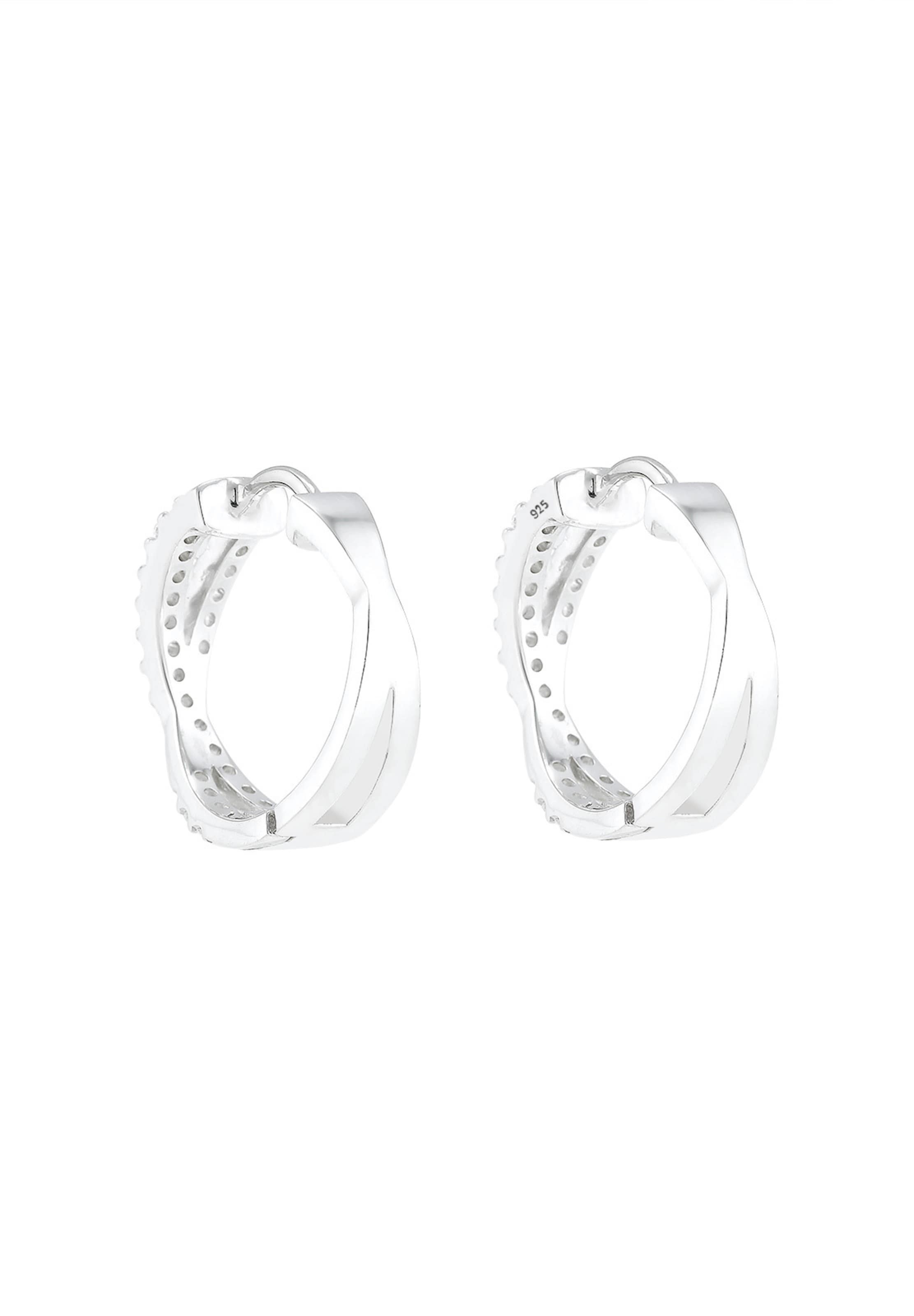 ELLI PREMIUM Ohrringe 'Twisted' in Silber