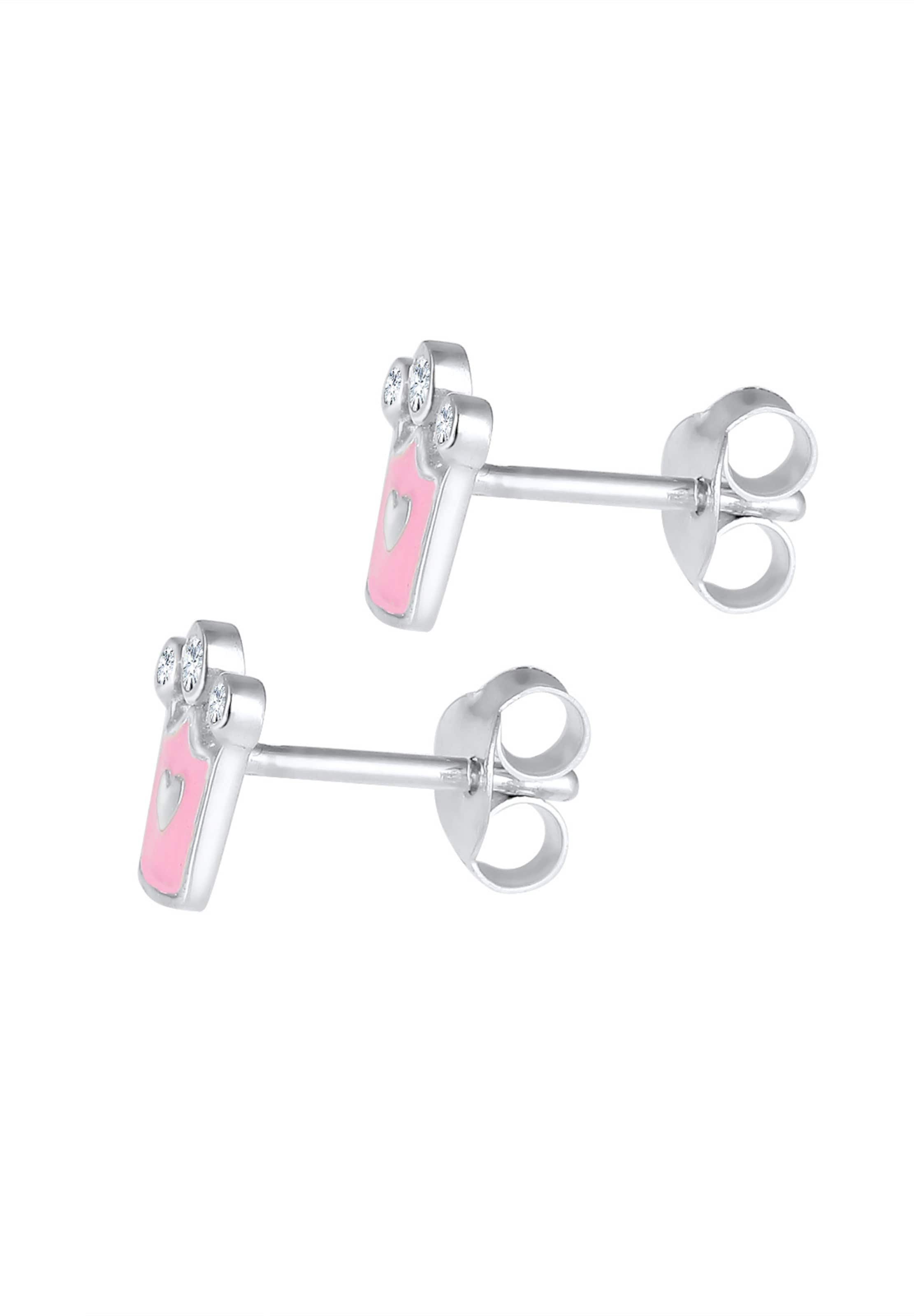 ELLI Ohrringe 'Herz, Krone' in Silber