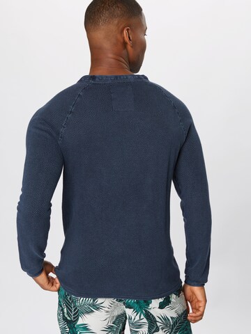 Key Largo Regular fit Пуловер 'Thomas' в синьо: отзад