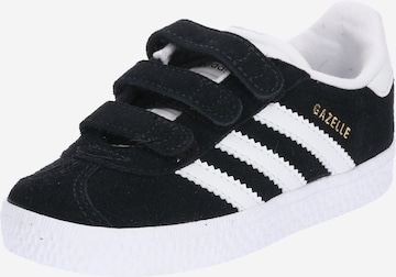 Baskets 'Gazelle' ADIDAS ORIGINALS en noir : devant