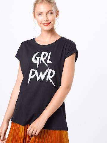 Merchcode Koszulka 'Grl Pwr' w kolorze czarny: przód