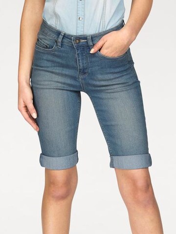 ARIZONA Slimfit Jeansbermudas in Blau: Vorderseite