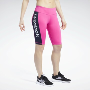 Reebok Skinny Spodnie sportowe 'Myt' w kolorze różowy