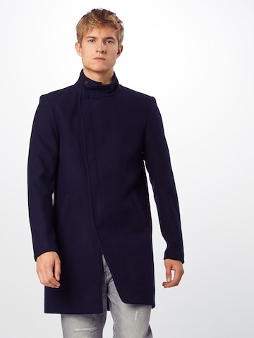 Only & Sons - Sobretudo meia-estação 'onsOSCAR WOOL COAT' em azul: frente