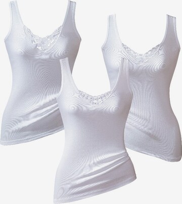 Maillot de corps PETITE FLEUR en blanc : devant