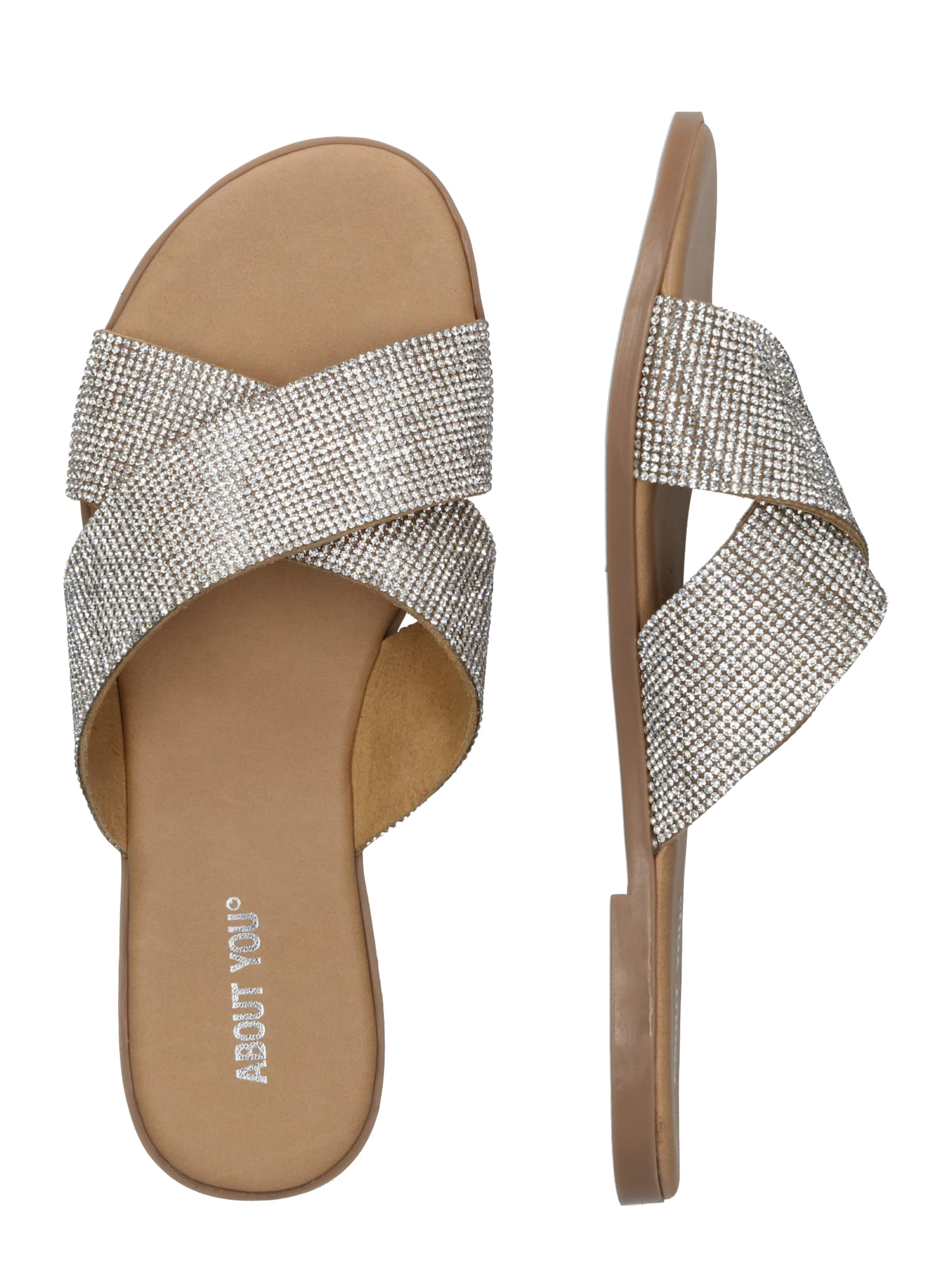 Mule 'Clarissa' ABOUT YOU en argent