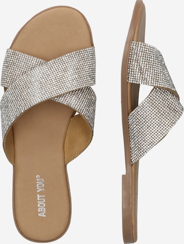 ABOUT YOU Mules 'Clarissa' in Silver