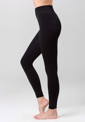 SYMPATICO Skinny Thermoleggings in Schwarz