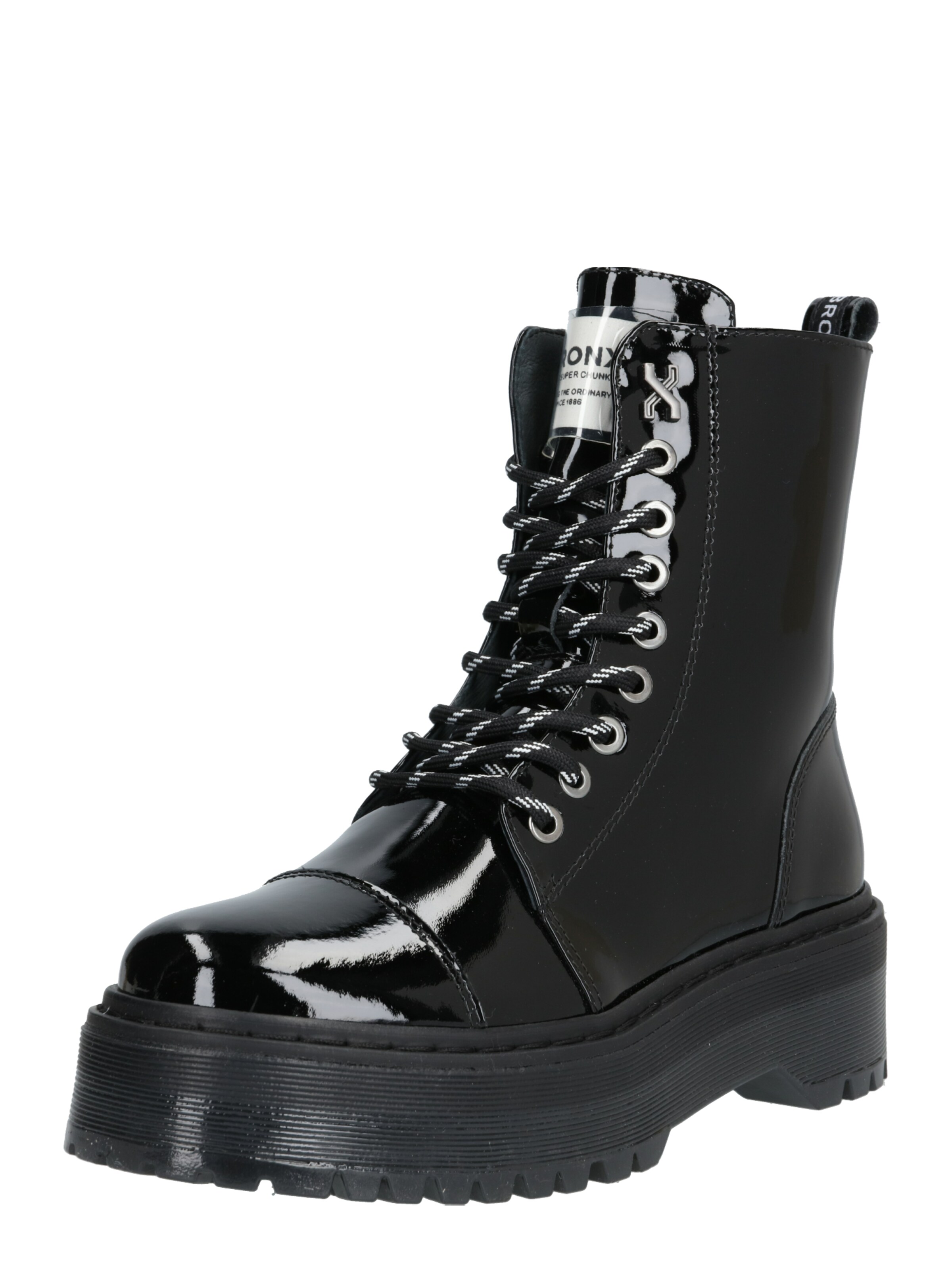 BRONX - Veterlaarzen 'RIFKA-SUPER-CHUNKY' in de kleur Zwart