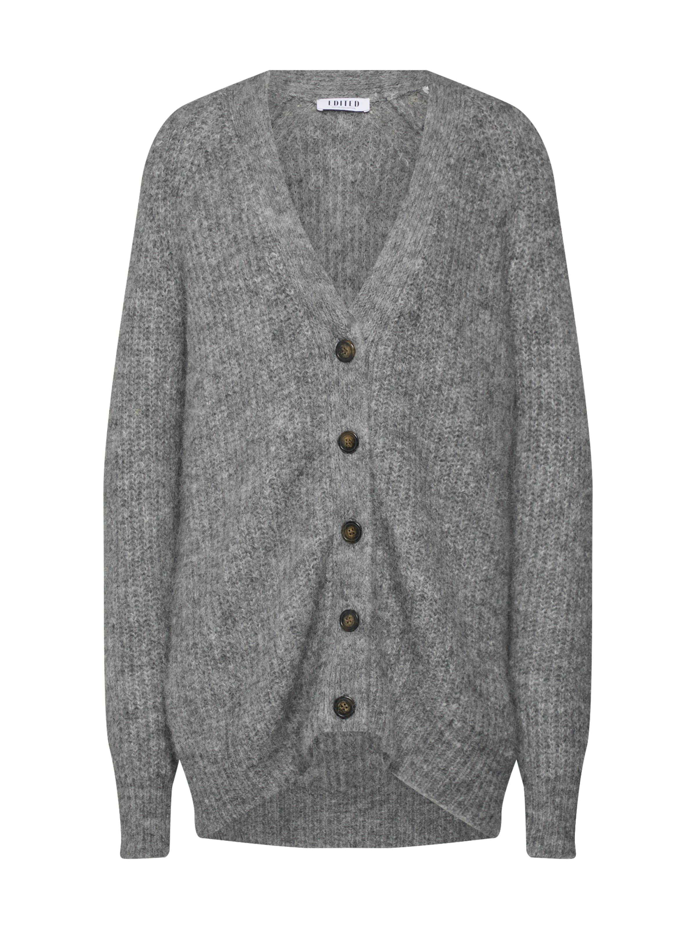 EDITED Knit cardigan 'Eliandro' in Grey: front