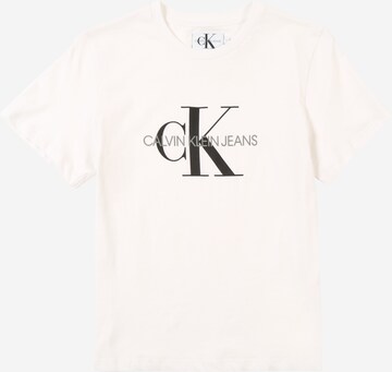 T-Shirt Calvin Klein Jeans en blanc : devant