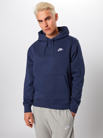 Nike Sportswear Regular fit Μπλούζα φούτερ 'Club Fleece' σε μπλε