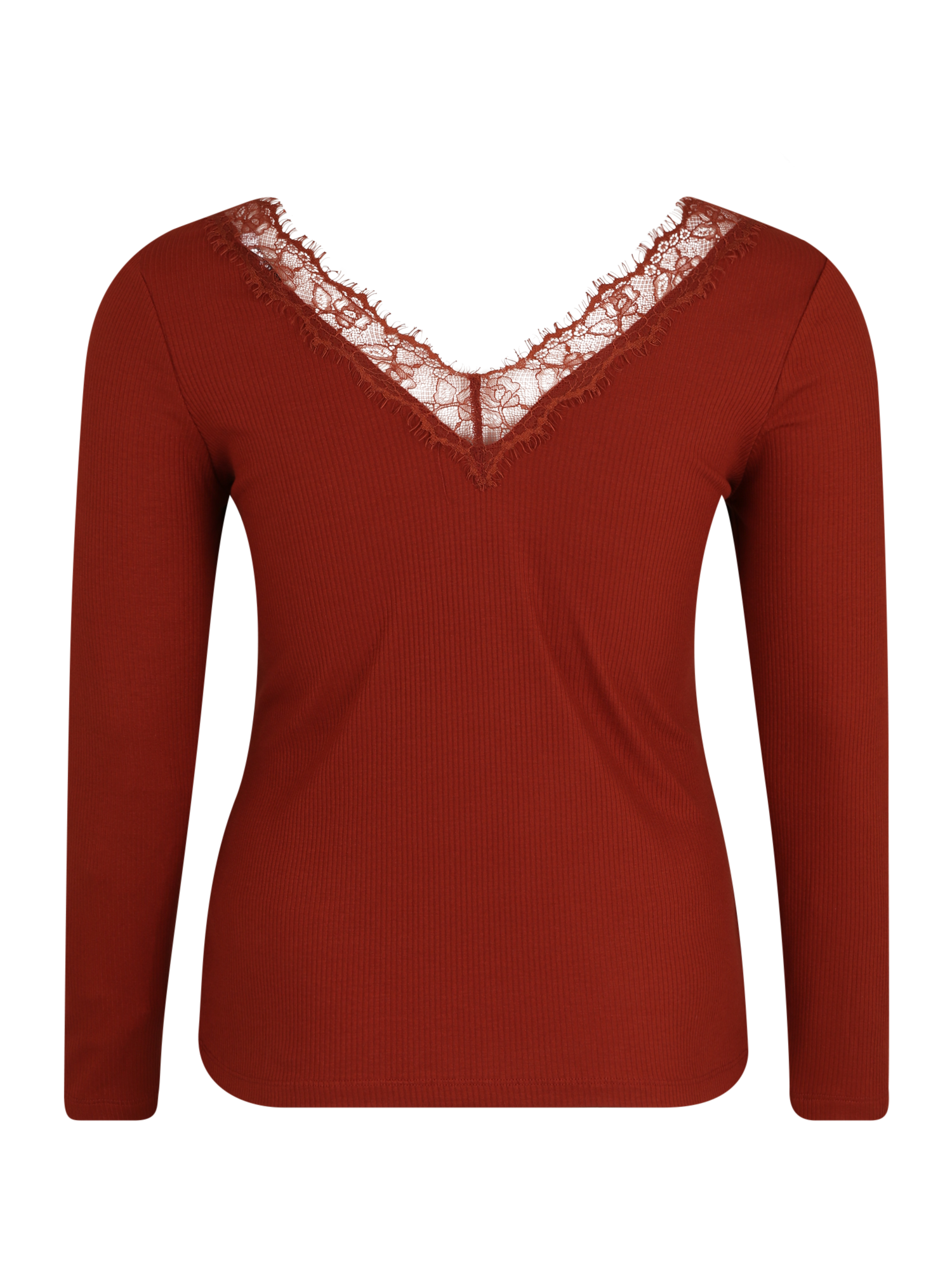 Donna VnKoM  Curvy Maglietta Maithe Shirt in Rosso Ruggine 