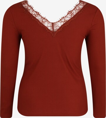 ABOUT YOU Curvy Koszulka 'Maithe Shirt' w kolorze czerwony: tył