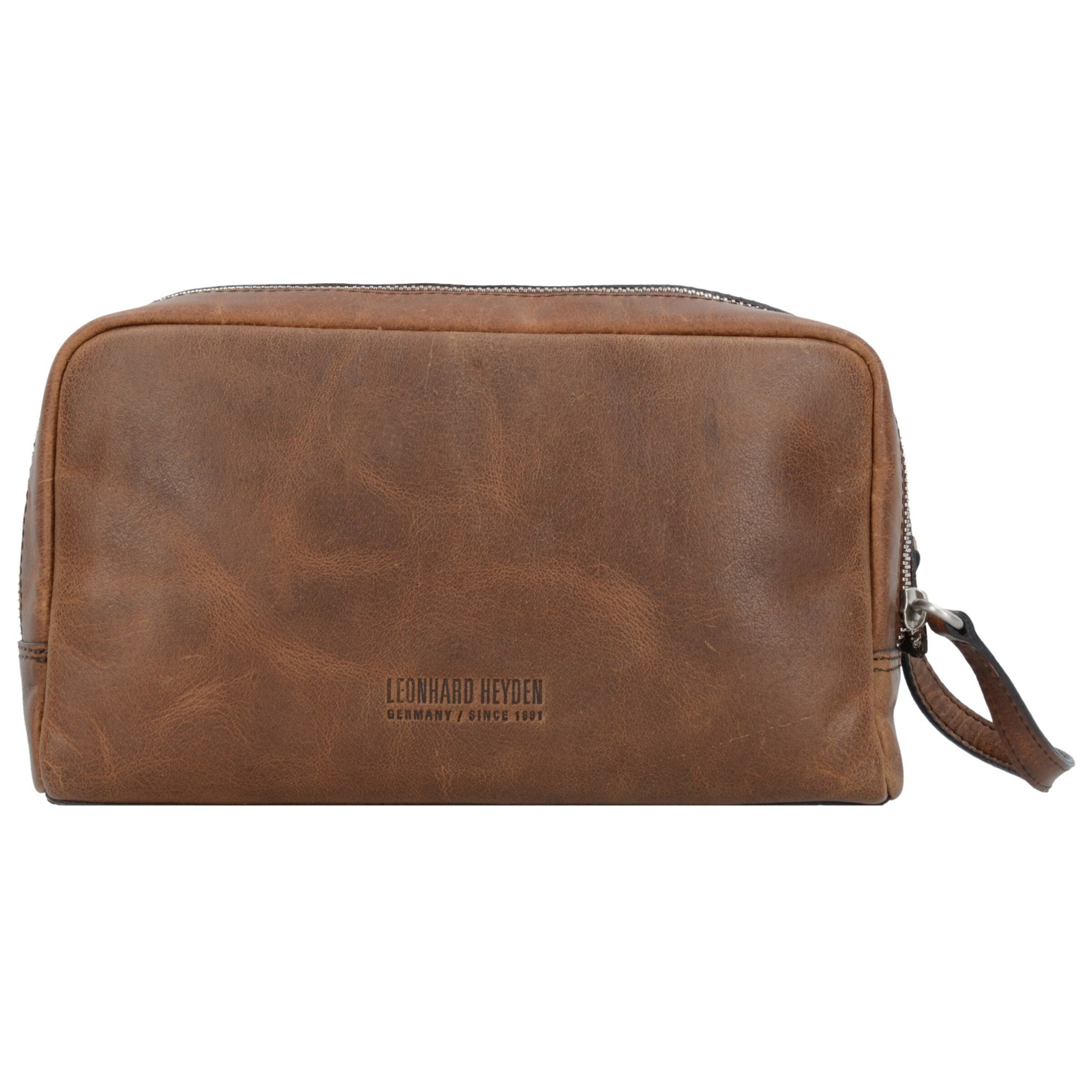 LEONHARD HEYDEN - Toilettas 'Glasgow' in de kleur Cognac