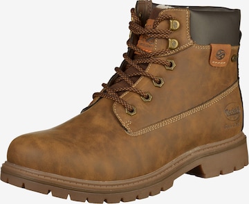 Dockers by Gerli Lace-Up Boots in Brown: front