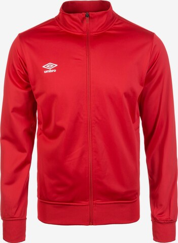 UMBRO Zip-Up Hoodie 'Club Essential' in Red: front