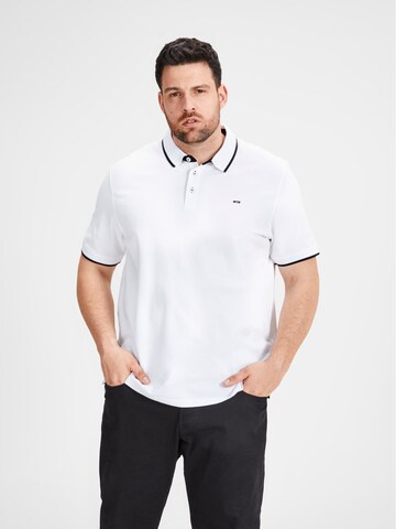 Jack & Jones Plus Μπλουζάκι 'JJEPaulos' σε λευκό: μπροστά