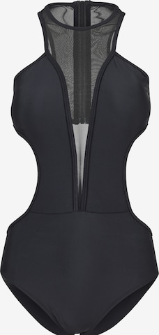 Urban Classics High neck Badeanzug in Schwarz: predná strana