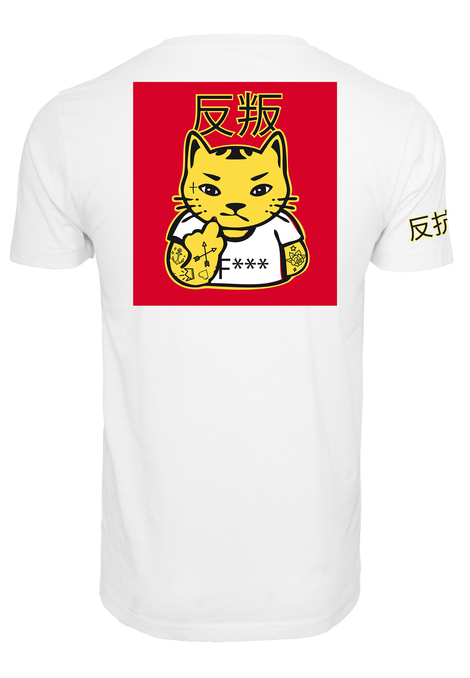 Mister Tee Shirt Asia Cat in Weiß 