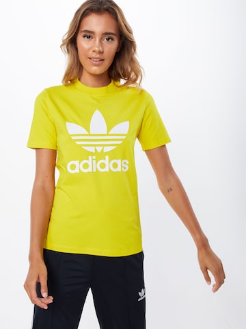 T-shirt 'Trefoil' ADIDAS ORIGINALS en jaune : devant