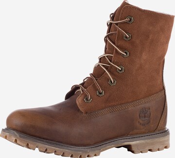 TIMBERLAND Lace-Up Ankle Boots 'Authentics' in Brown: front