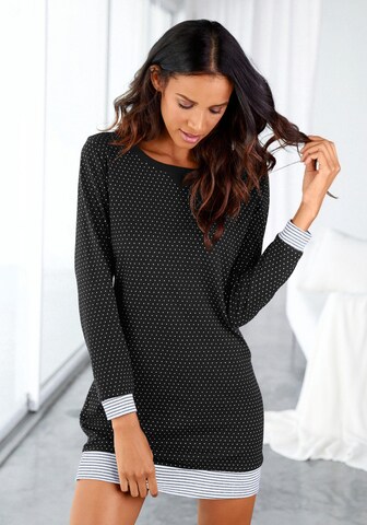 Camicia da notte 'Dreams' di LASCANA in nero: frontale