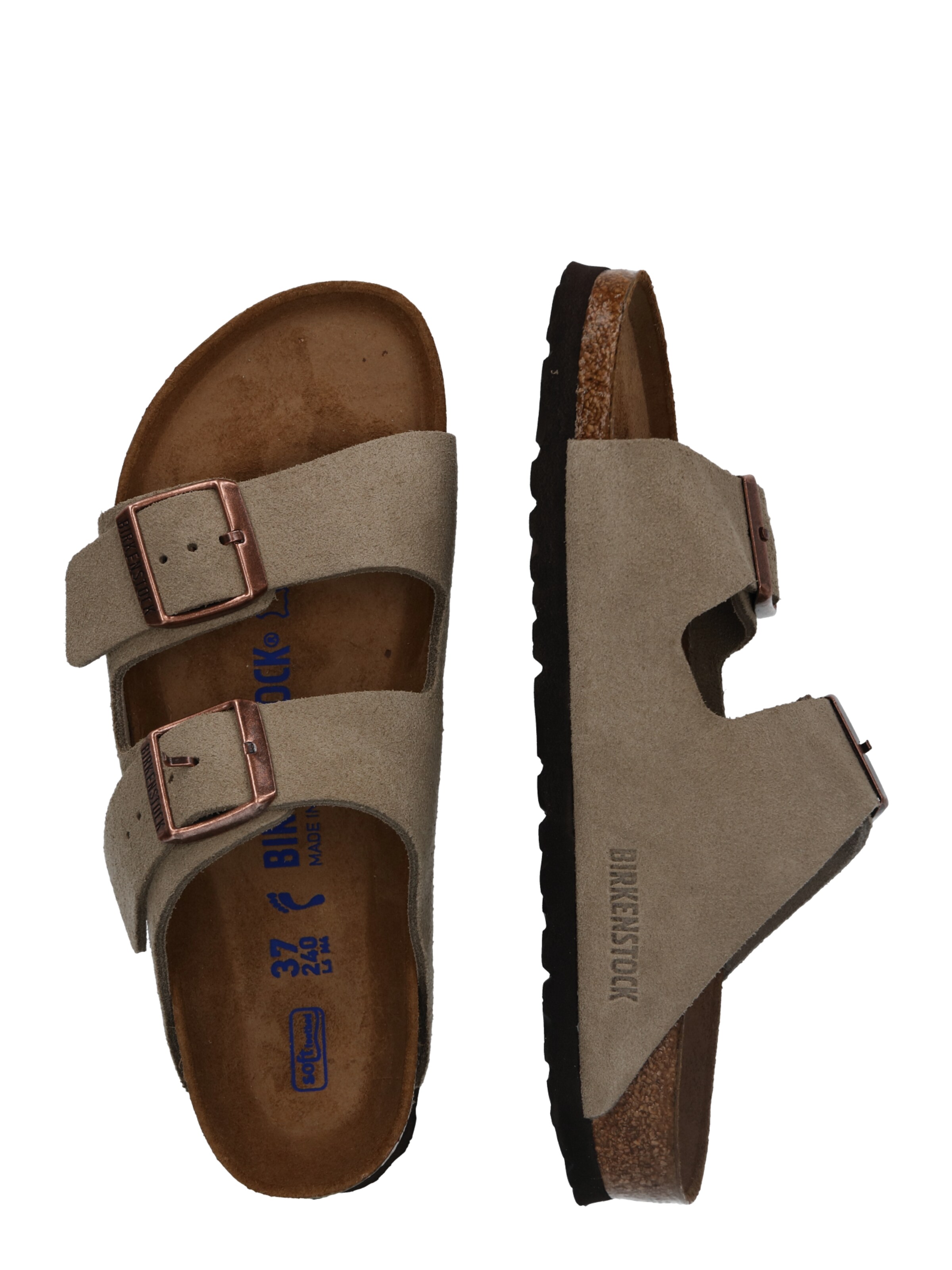 BIRKENSTOCK Pantofle 'Arizona' – šedá