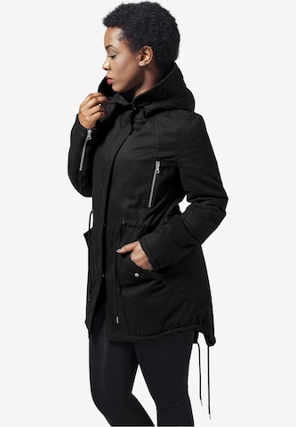 Parka mi-saison Urban Classics en noir : devant