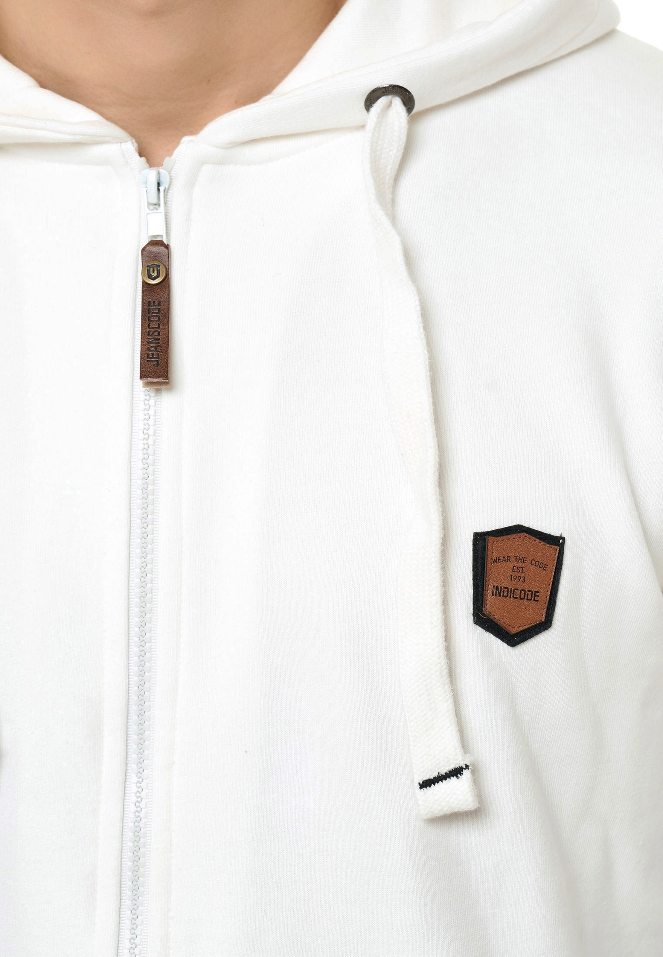 INDICODE JEANS Sweatjacke 'Braidwood' in Weiß