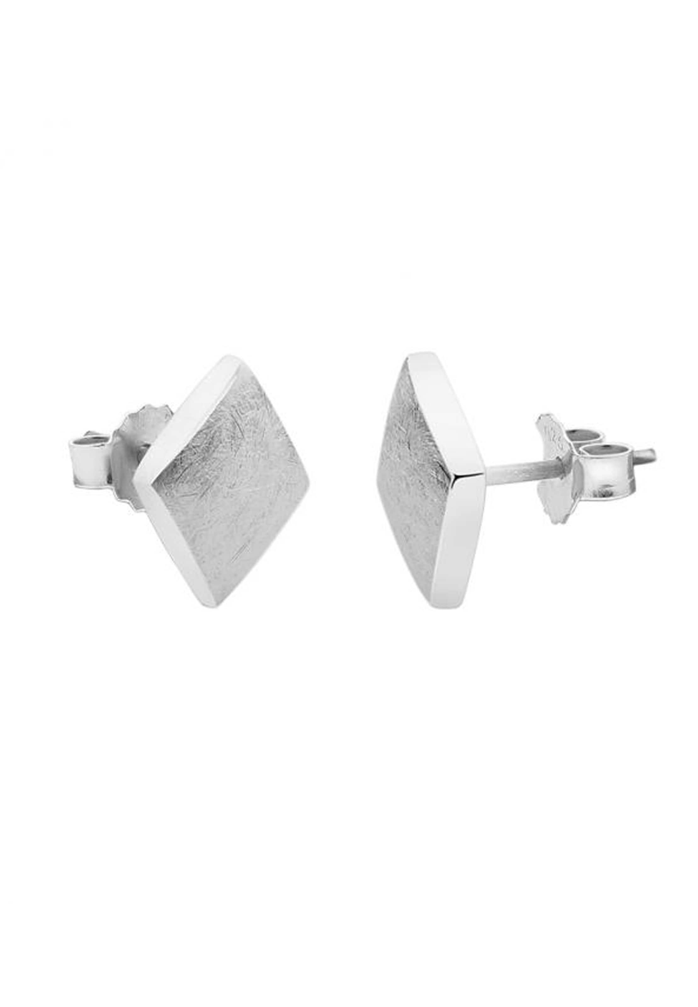 Nenalina Earrings 'Geo' in Silver: front