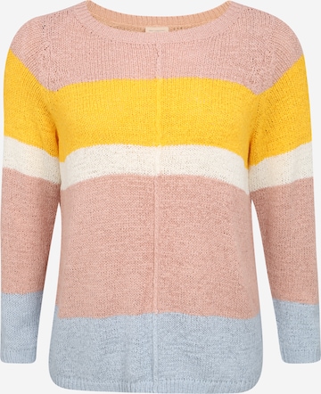 ONLY Carmakoma Sweter 'MACY' w kolorze różowy: przód