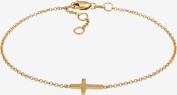 ELLI PREMIUM Bracelet 'Kreuz' in Gold: front