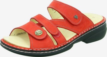 Finn Comfort Mules in Red: front