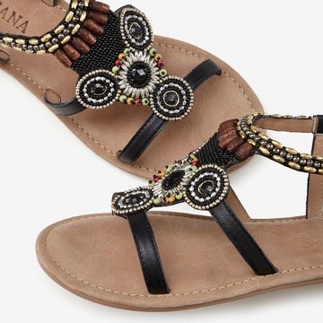 LASCANA Sandalen met riem in Zwart