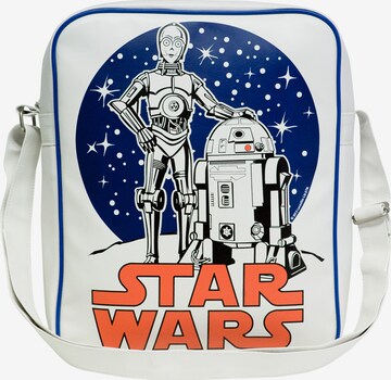 LOGOSHIRT Crossbody Bag 'Krieg der Sterne - C-3PO R2-D2' in White: front