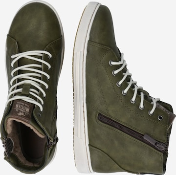 MUSTANG High-Top Sneakers in Green