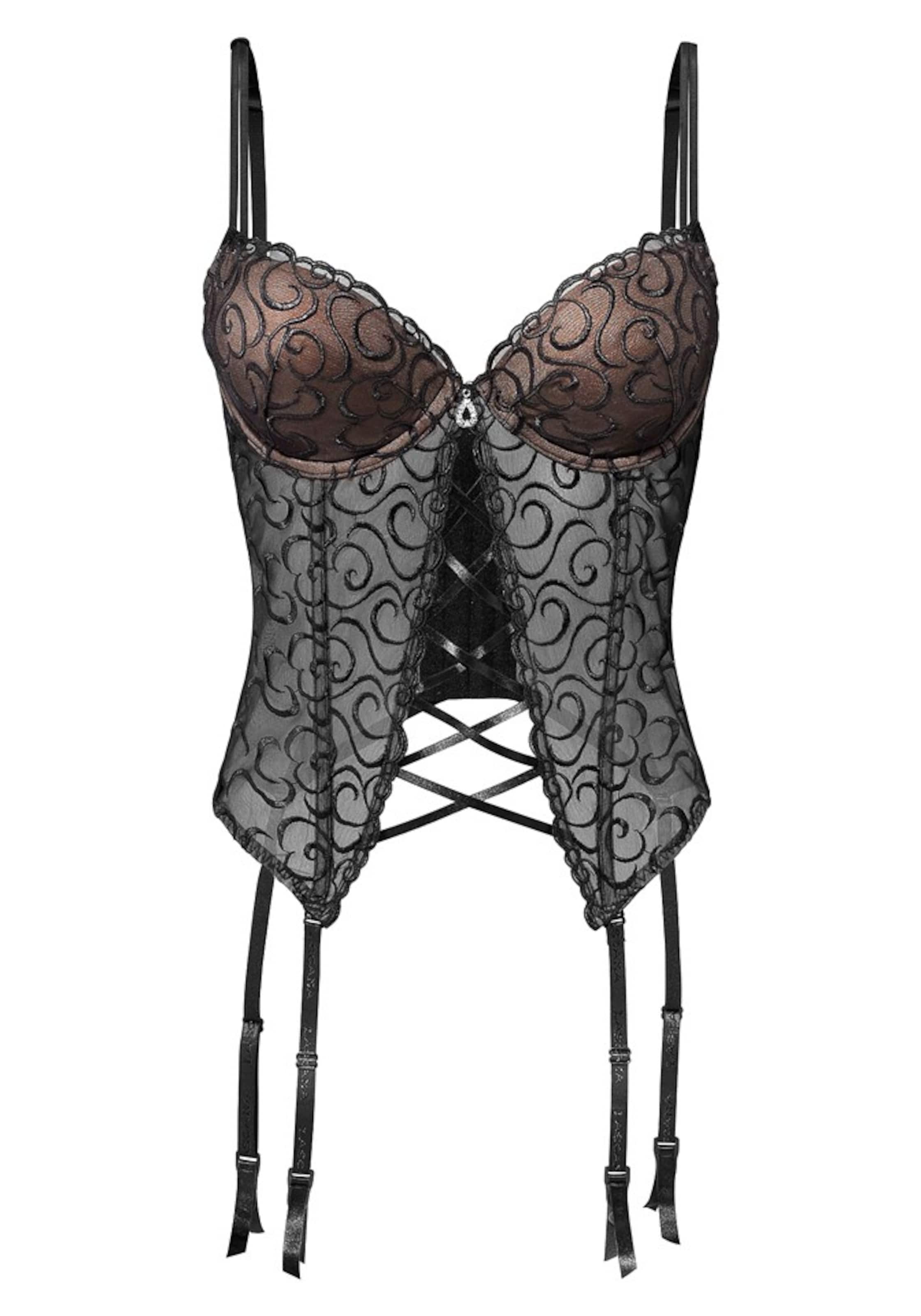 LASCANA Push-up-Corsage in Schwarz: Vorderseite