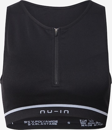NU-IN - regular Sujetador deportivo en negro: frente