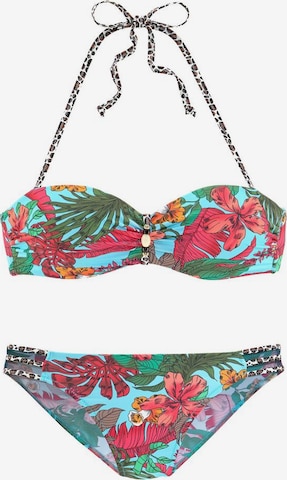 BRUNO BANANI Bandeau Bikini in Gemengde kleuren: voorkant