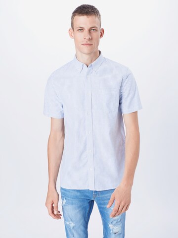 BURTON MENSWEAR LONDON Regular fit Button Up Shirt in Blue: front