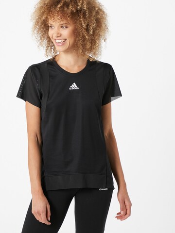 Tricou funcțional de la ADIDAS SPORTSWEAR pe negru: față