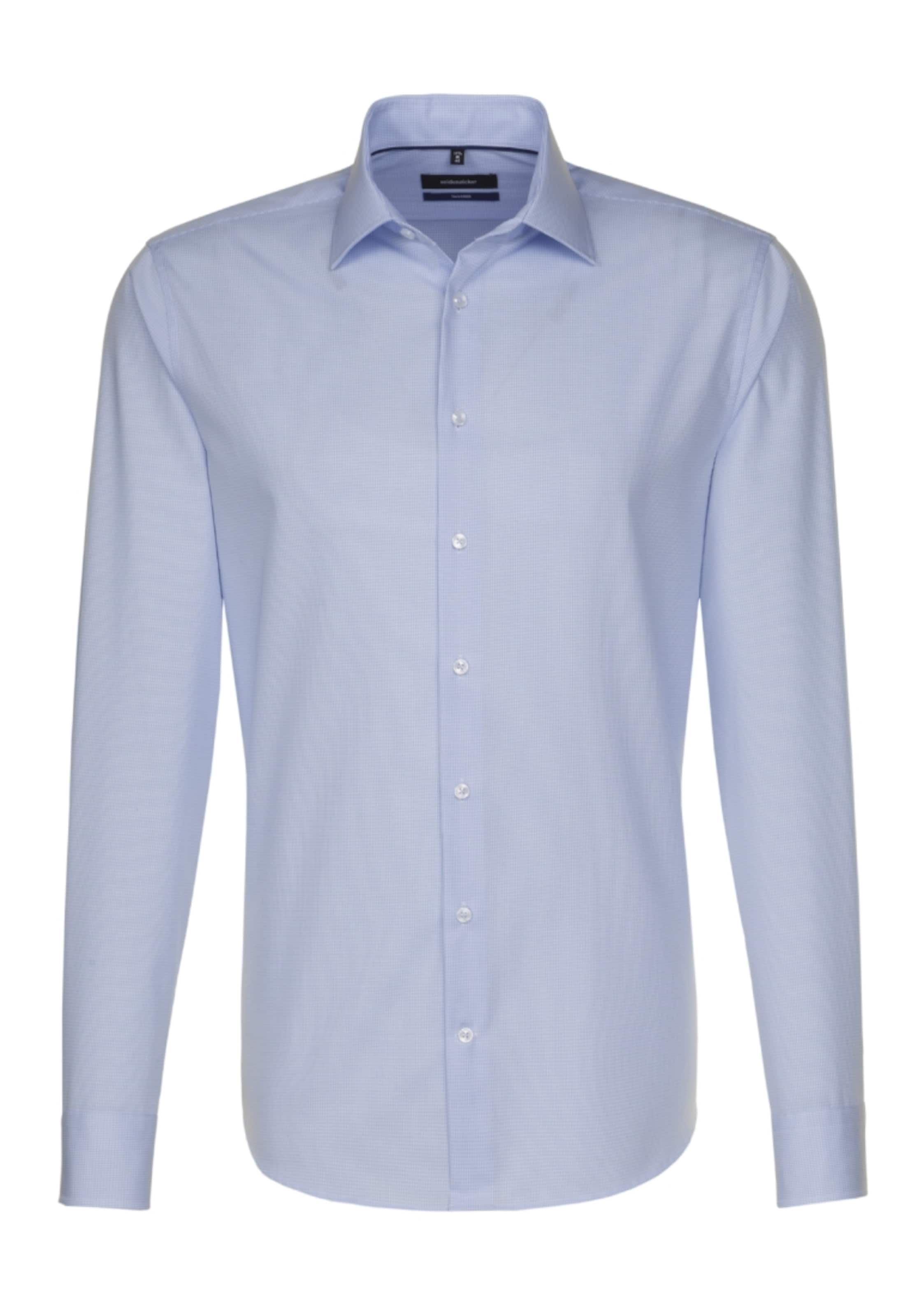 SEIDENSTICKER Slim fit Zakelijk overhemd in Blauw: voorkant